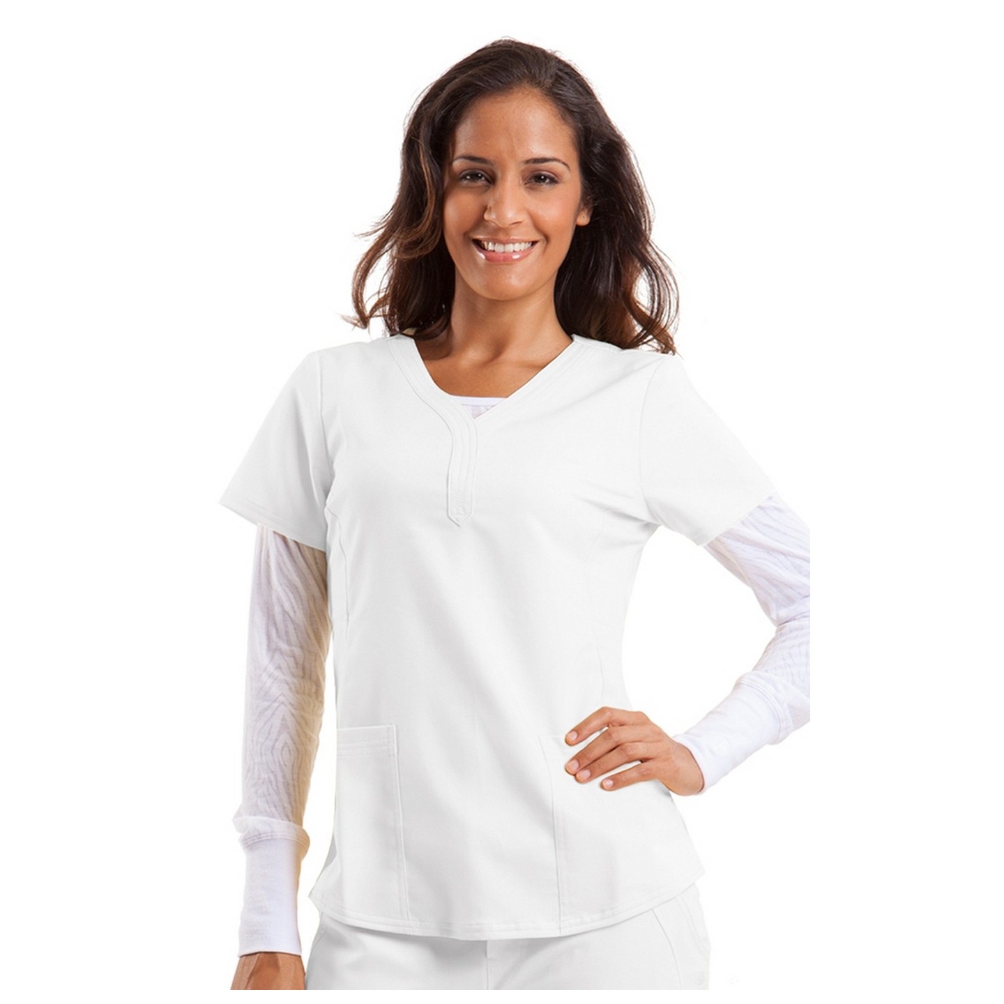 2167 Healing Hands Scrubs Purple Label STRETCH Jane Top