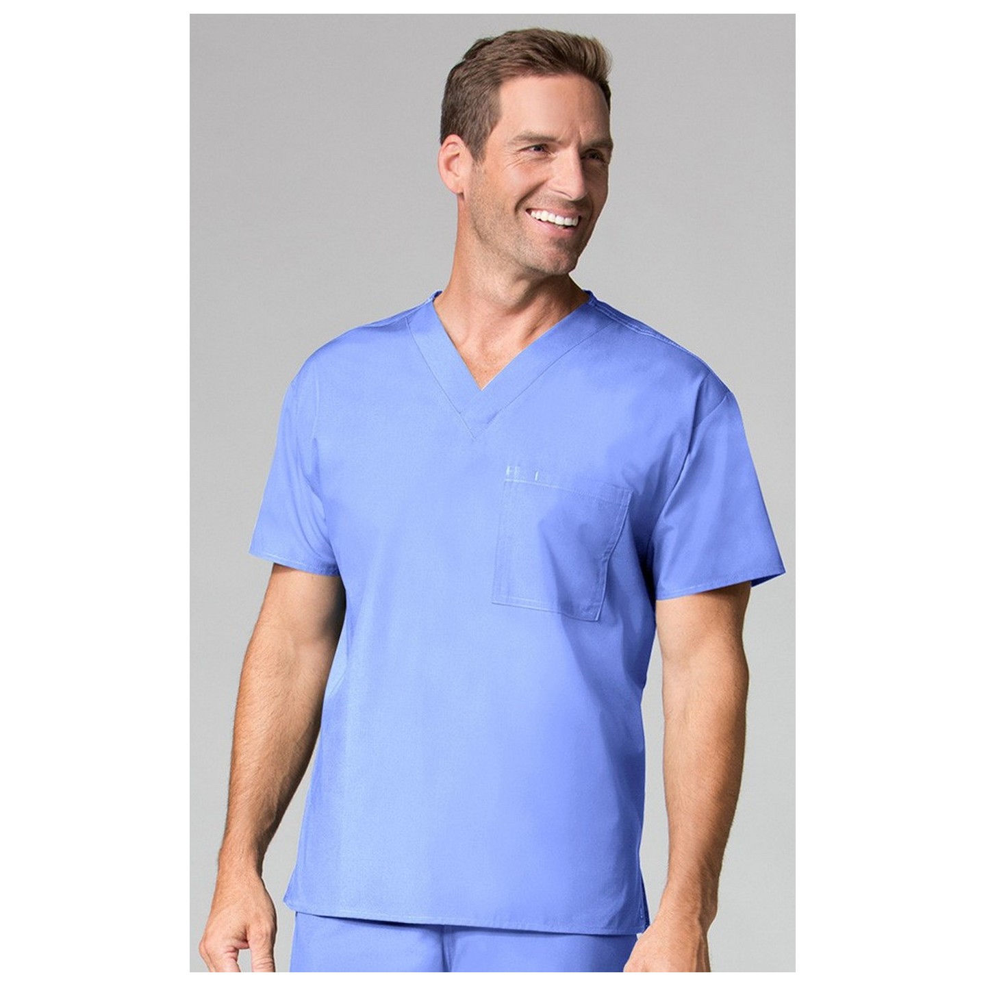 1006 Maevn CORE - Unisex V-Neck Top - Men's View - Ceil Blue
