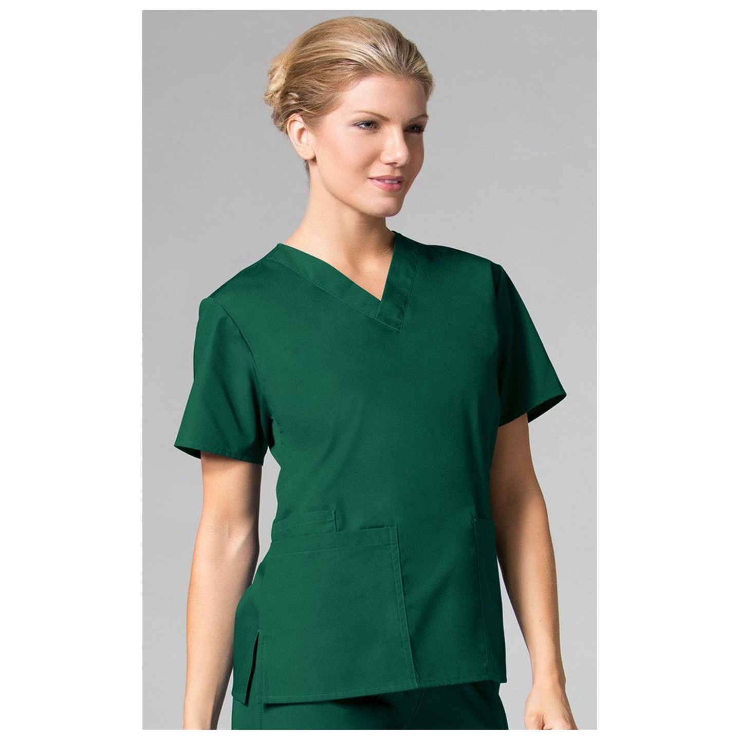 1016 Maevn CORE - 2 Pocket V-Neck Top - Hunter