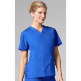 1016 Maevn CORE - 2 Pocket V-Neck Top - Royal Blue