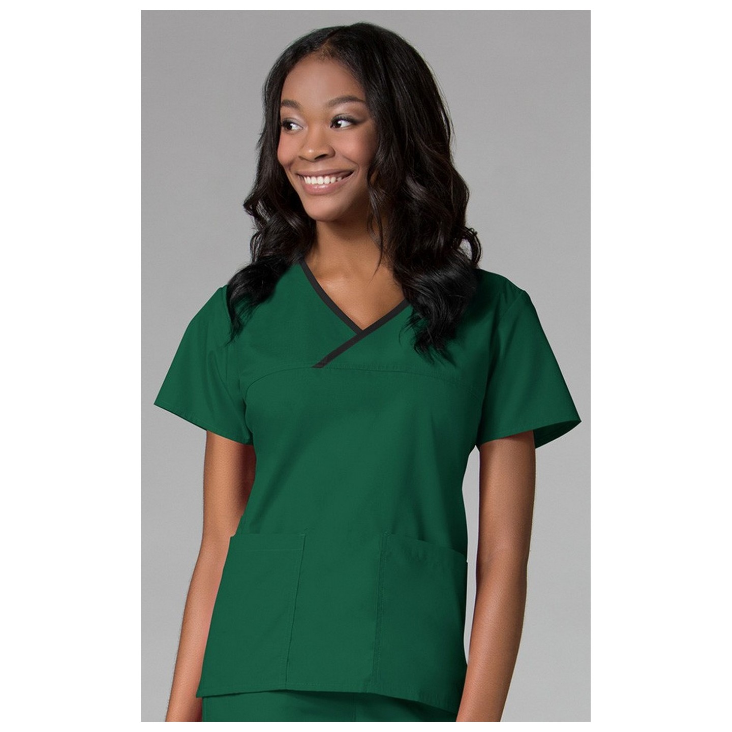 1026 Maevn CORE - Haut Y-cou Mock emballé - Hunter/Black