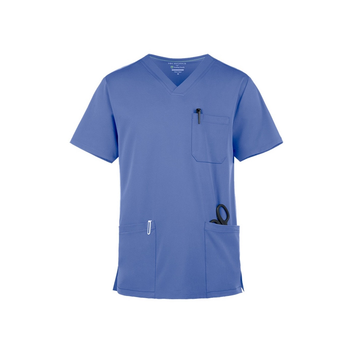 Haut 2590 HH Works de Healing Hands pour Homme, col V froncé au col Matthew