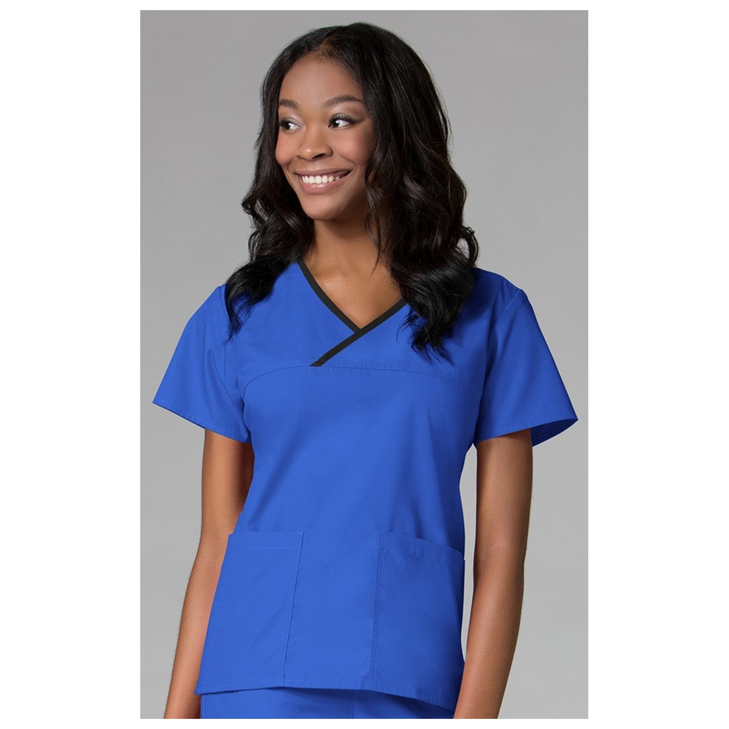 1026 Maevn CORE - Haut Y-cou Mock emballé - Royal/Black