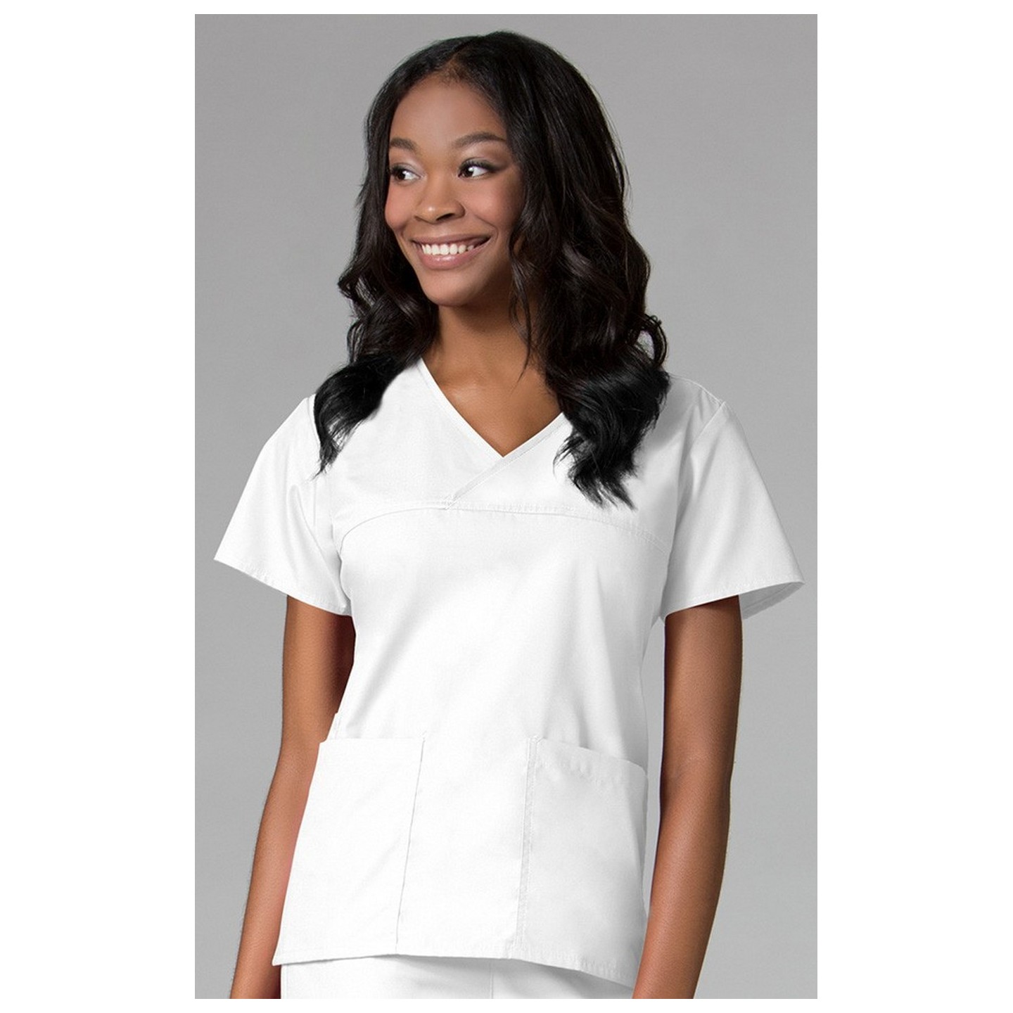 1026 Maevn CORE - Haut Y-cou Mock emballé - White/White