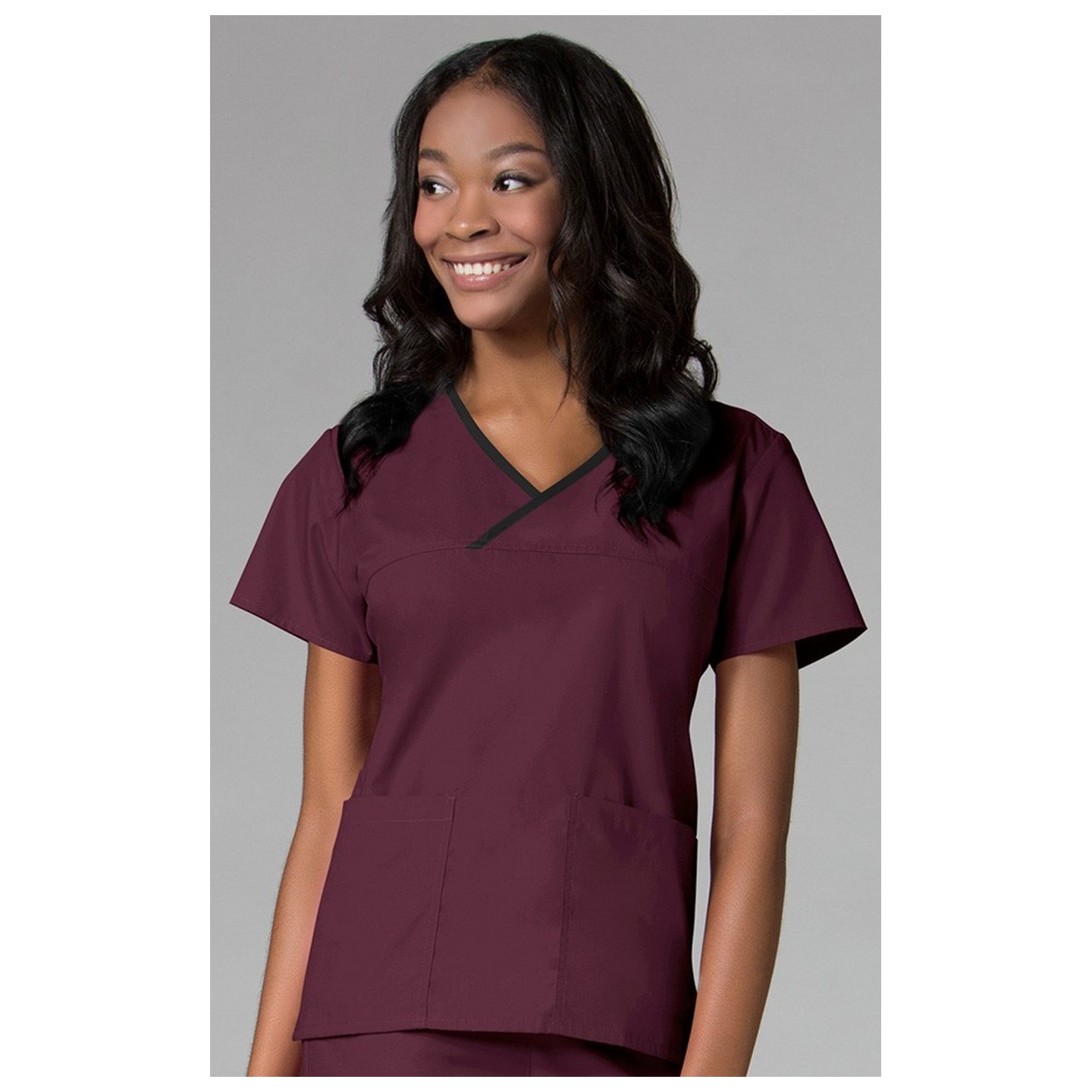 1026 Maevn CORE - Haut Y-cou Mock emballé - Wine/Black