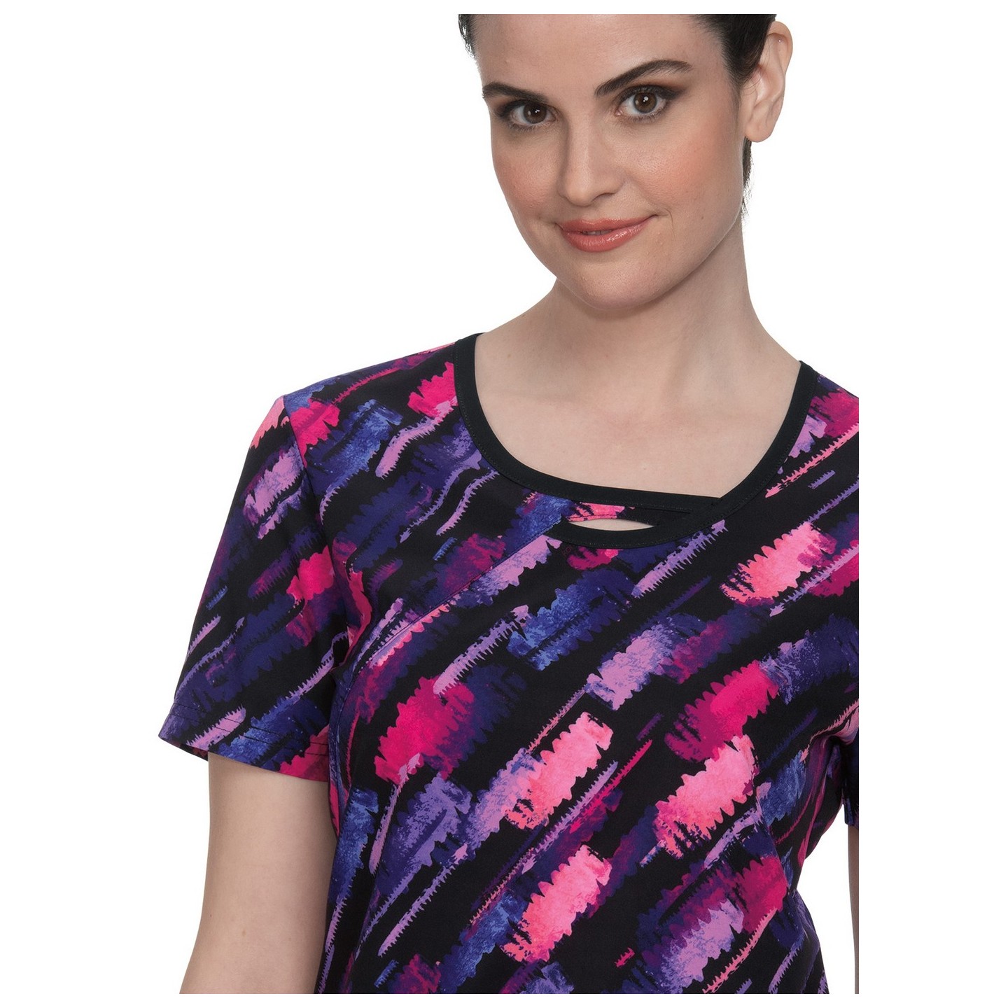 1027PR koi Lite Lola Haut Imprimé - Diagonal Squiggle