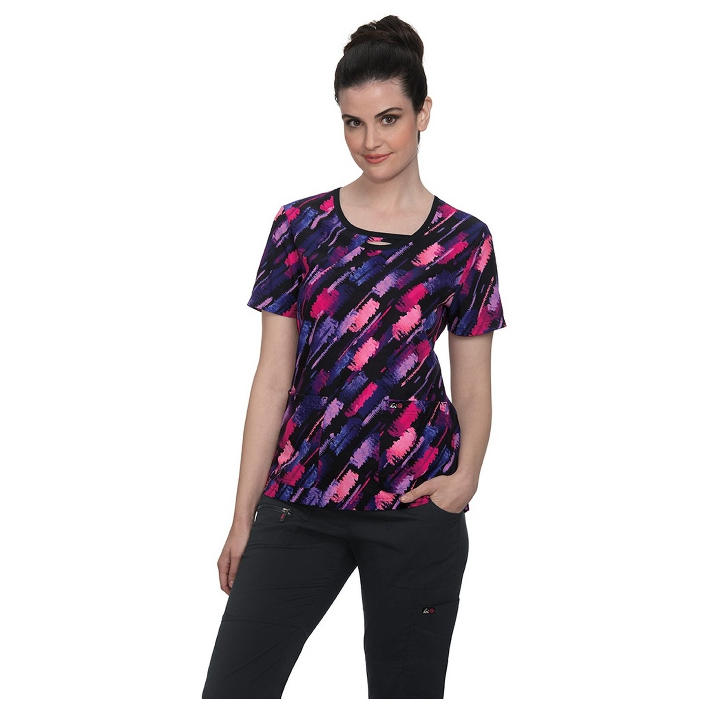 1027PR koi Lite Lola Haut Imprimé - Diagonal Squiggle