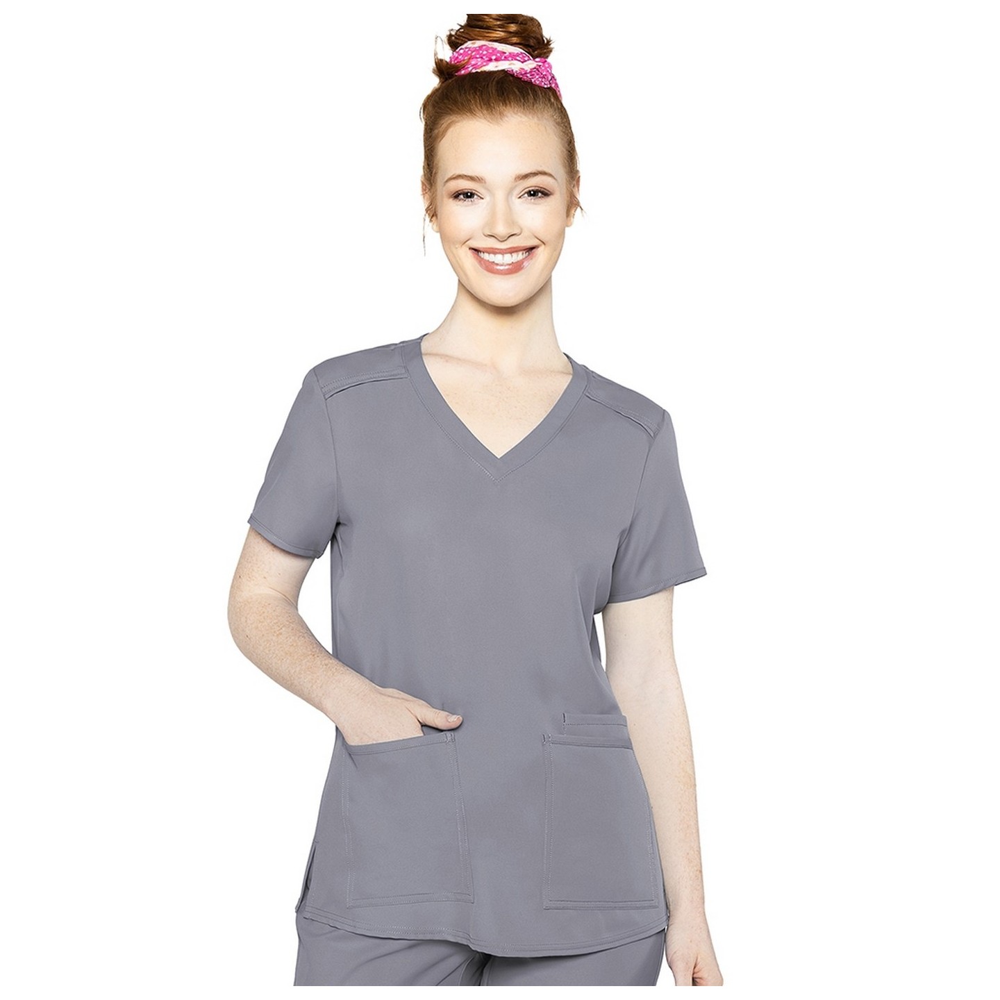 2411 Med Couture Insight 3 Pocket Scrub Top