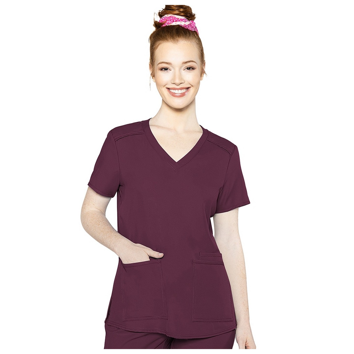 2411 Med Couture Insight 3 Pocket Scrub Top