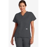 V-Neck Trois Pocket Dolman Sleeve MOBB Scrub Top - Charcoal (CC)