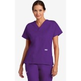 V-Neck Three Pocket Dolman Sleeve MOBB Scrub Top - Eggplant (EG)