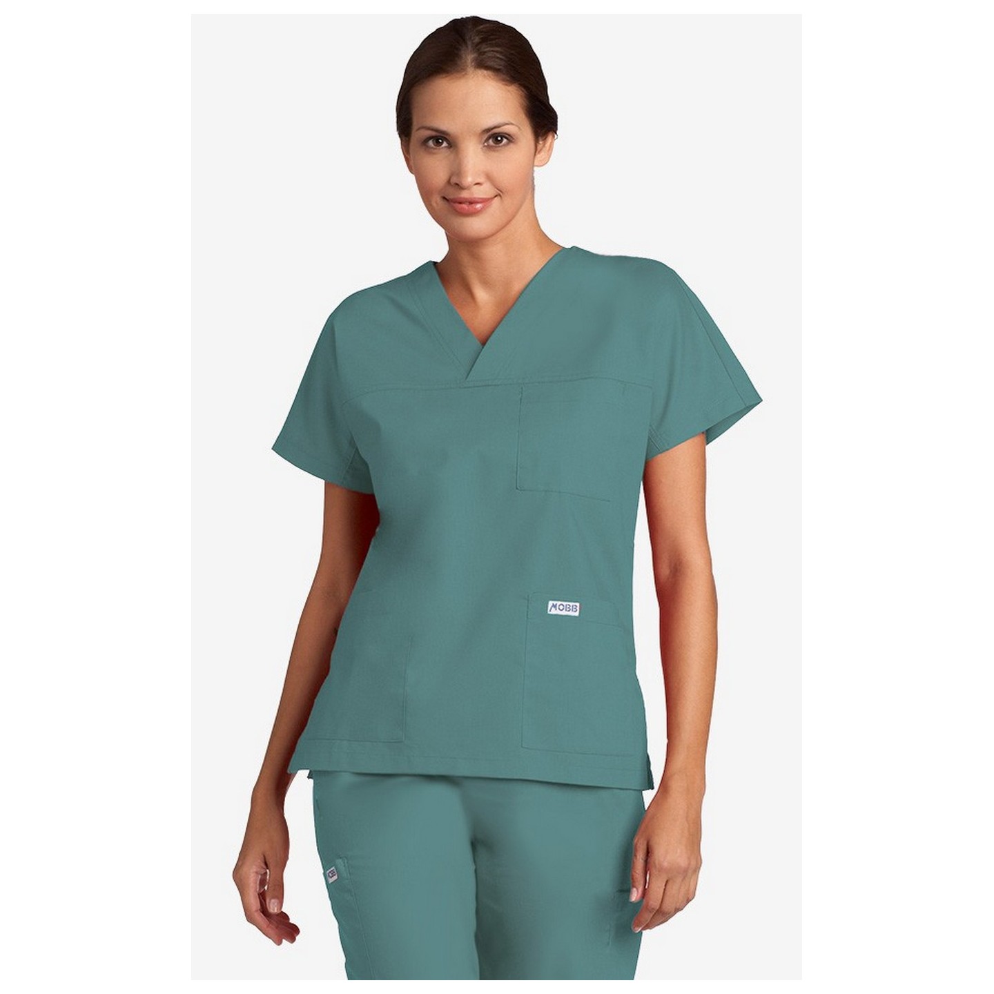 V-Neck Three Pocket Dolman Sleeve MOBB Scrub Top - Lagoon (LA)