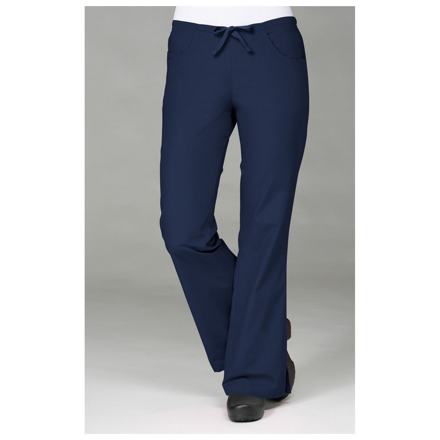 9026 Maevn CORE - Half Back Elastic & Drawstring Flare Pant - Navy