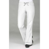 9026 Maevn CORE - Half Back Elastic & Drawstring Flare Pant - White