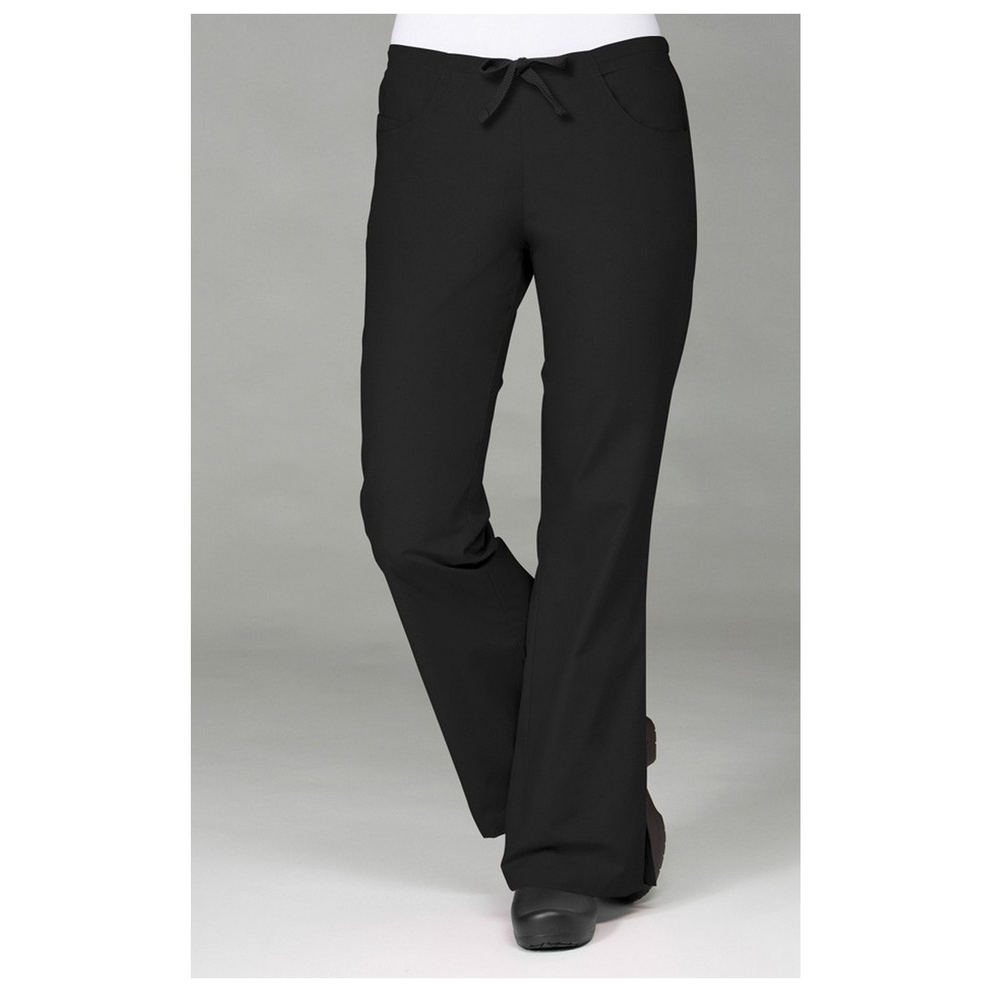 9026 Maevn CORE - Pantalon évasé avec cordon et demi élastique au dos - Black