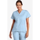 V-Neck Trois Pocket Dolman Sleeve MOBB Scrub Top - Sky Blue (SB)
