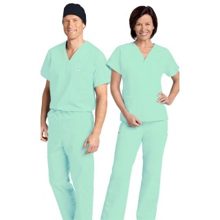 *FINAL SALE 306/306 LIGHT GREEN MOBB Classic Scrub Set - Two Piece (Top & Pant)