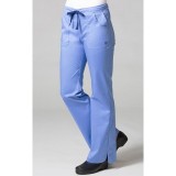 9102 Maevn Blossom - Multi Pocket Fashion Flare Pant - Ceil Blue/Navy