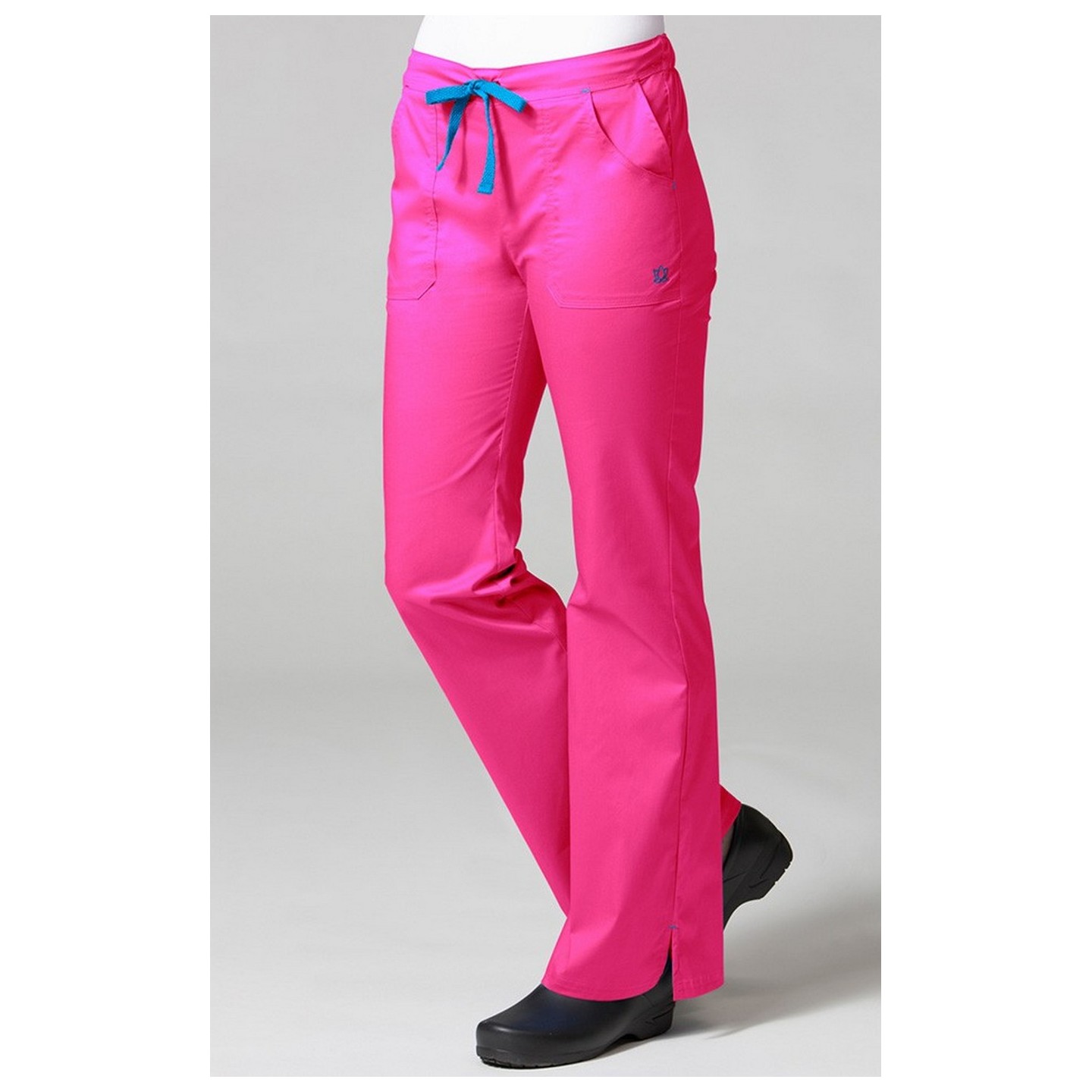 9102 Maevn Blossom - Multi Pocket Fashion Flare Pant - Passion Pink/Pacific Blue