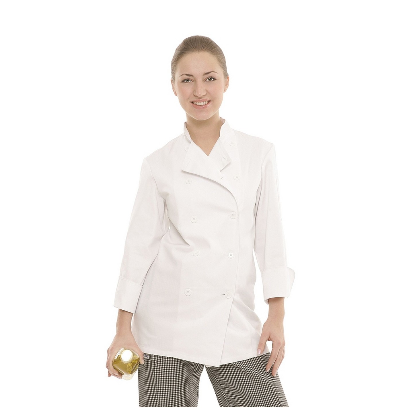 CC550 White MOBB Unisex Short Sleeve Chef Coat With Moisture Wicking Mesh Back