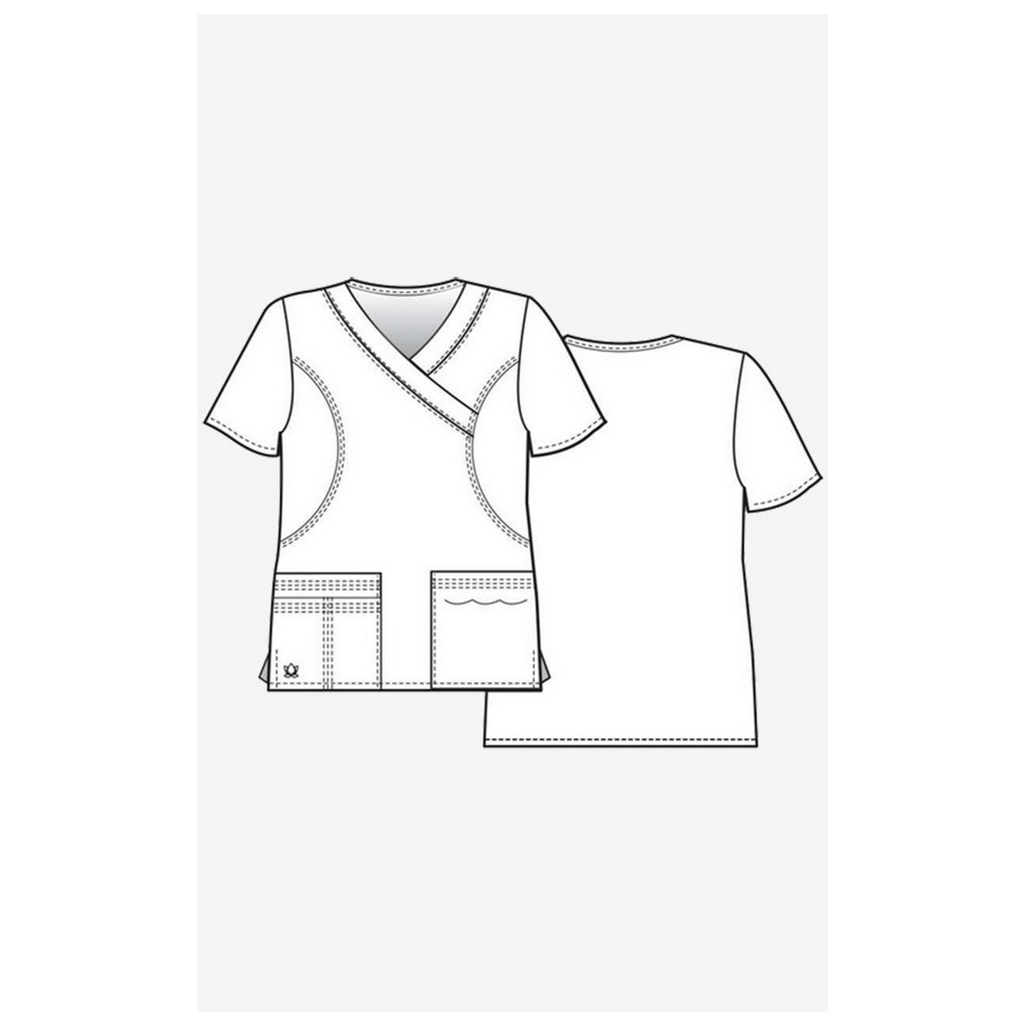 1102 Maevn Blossom - Y-Neck Top Avec Princesse Seaming - Sketch