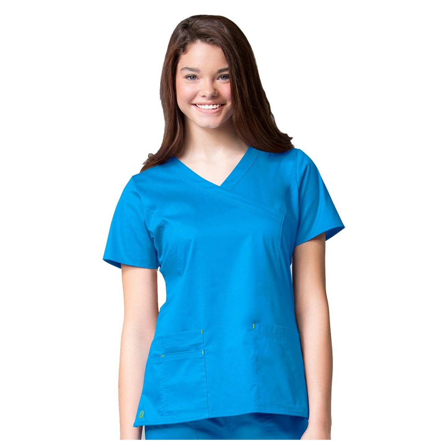 1102 Maevn Blossom - Y-Neck Top With Body Shape Seaming