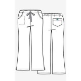 9026 Maevn CORE - Half Back Elastic & Drawstring Flare Pant - Sketch