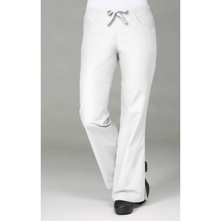 9026 Maevn CORE - Pantalon évasé avec cordon et demi élastique au dos - White