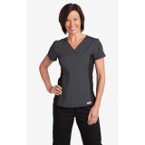 Flexi V-Neck Scrub Top par MOBB - Charcoal (CC)