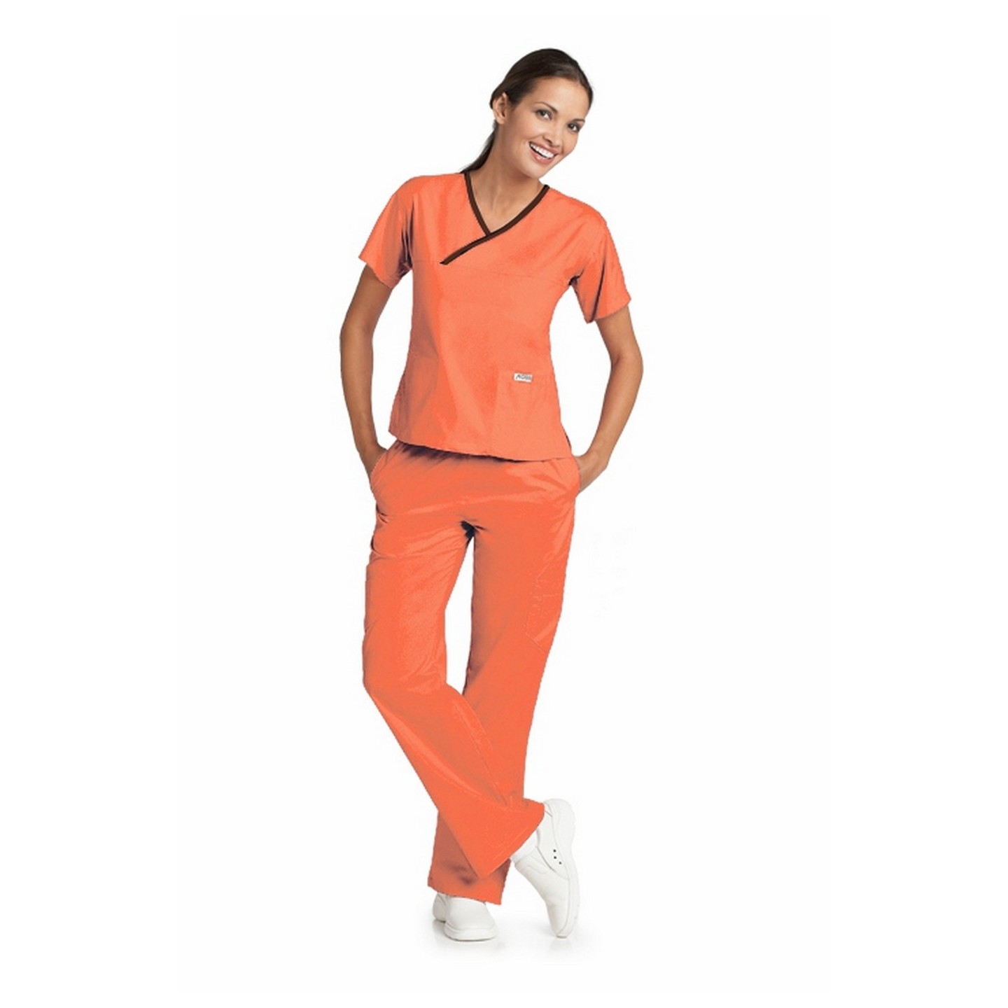 *FINAL SALE MOBB 323/312 Lime Green/Black Two Piece Criss Cross Flip Flap Scrub Set