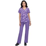 384PR koi Basics Leslie Print Top - Wisteria All Over Marble
