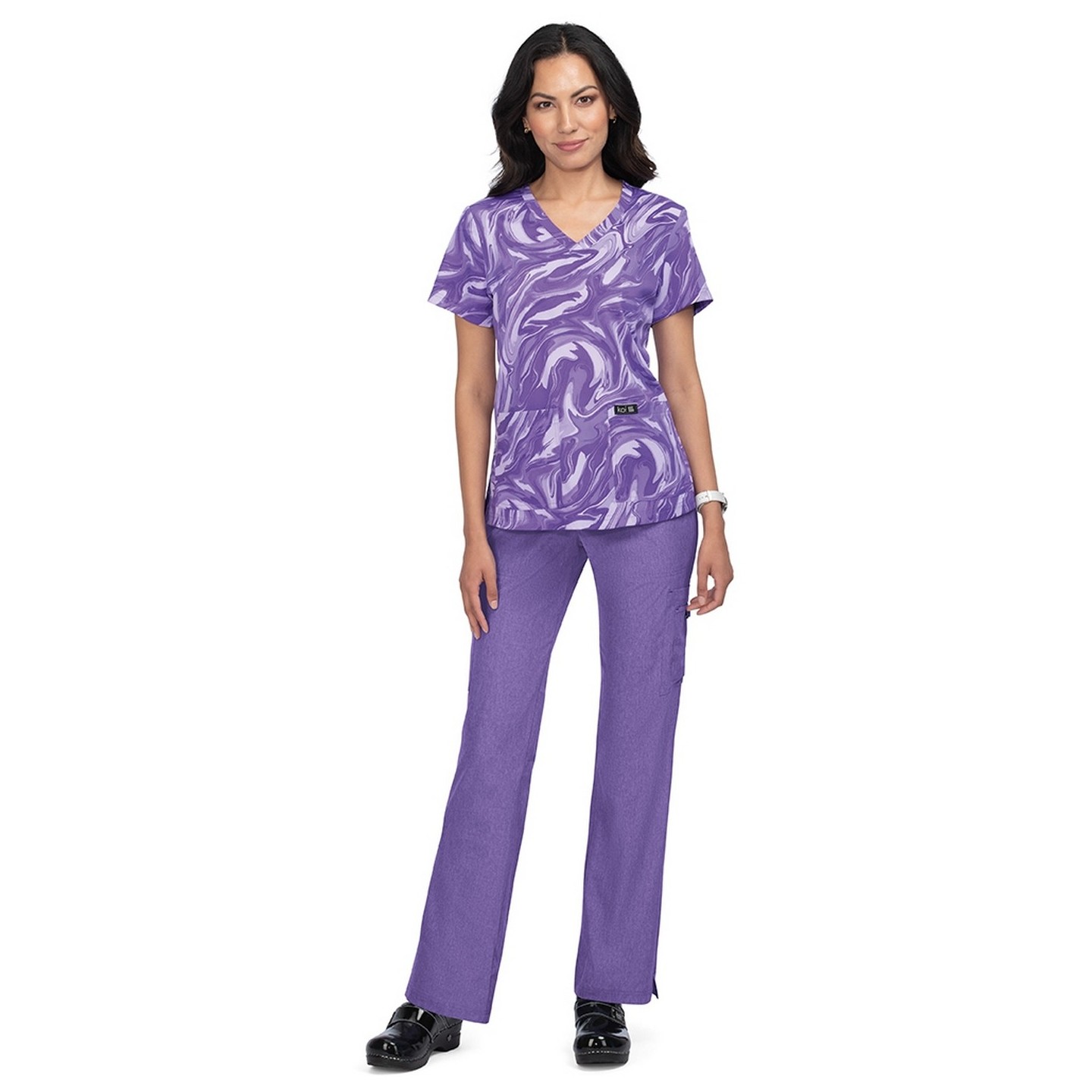 384PR koi Basics Leslie Haut Imprimé - Wisteria All Over Marble