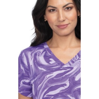 384PR koi Basics Leslie Haut Imprimé - Wisteria All Over Marble