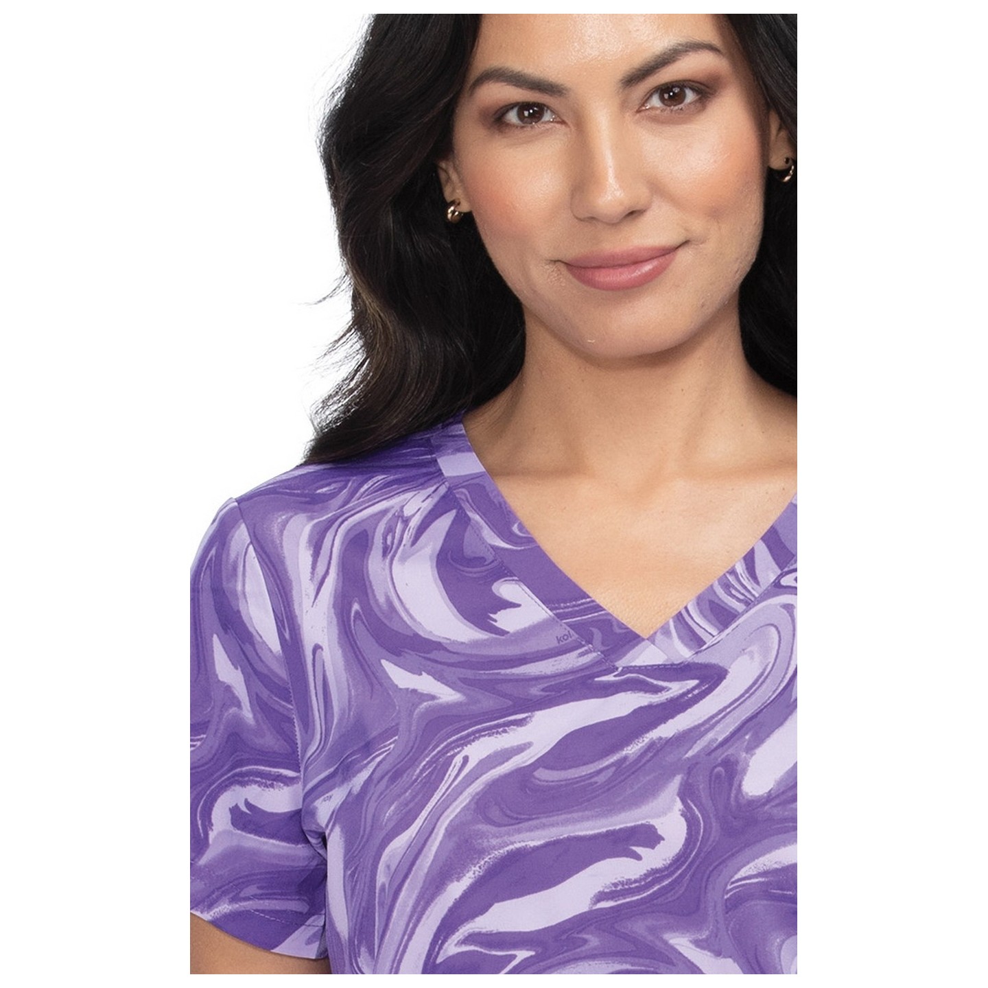 384PR koi Basics Leslie Haut Imprimé - Wisteria All Over Marble