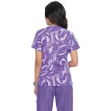 384PR koi Basics Leslie Haut Imprimé - Wisteria All Over Marble