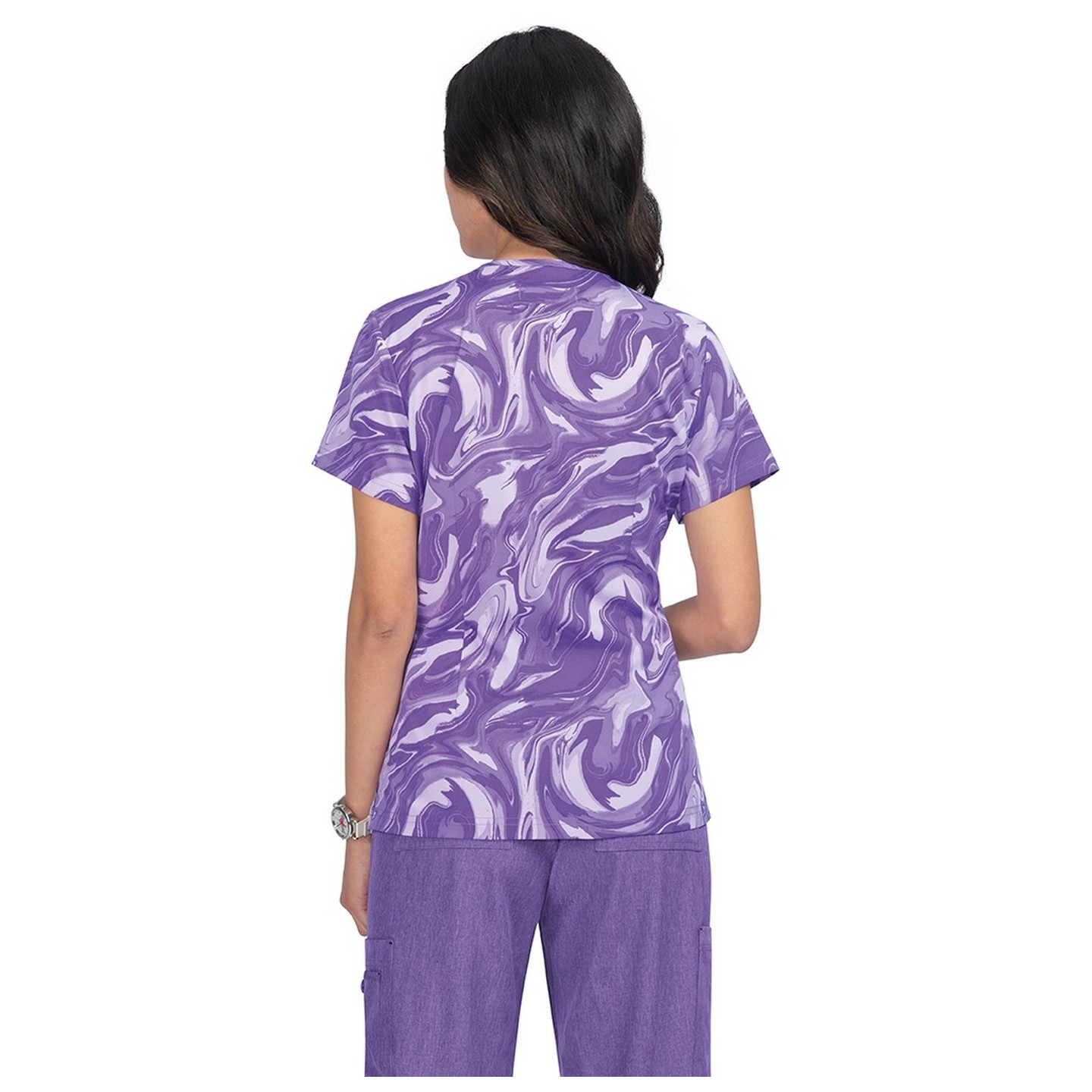 384PR koi Basics Leslie Haut Imprimé - Wisteria All Over Marble
