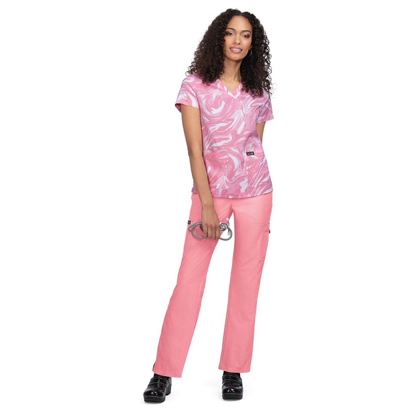 384PR koi Basics Leslie Haut Imprimé - Soft Pink All Over Marble