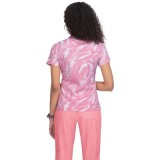 384PR koi Basics Leslie Print Top - Soft Pink All Over Marble