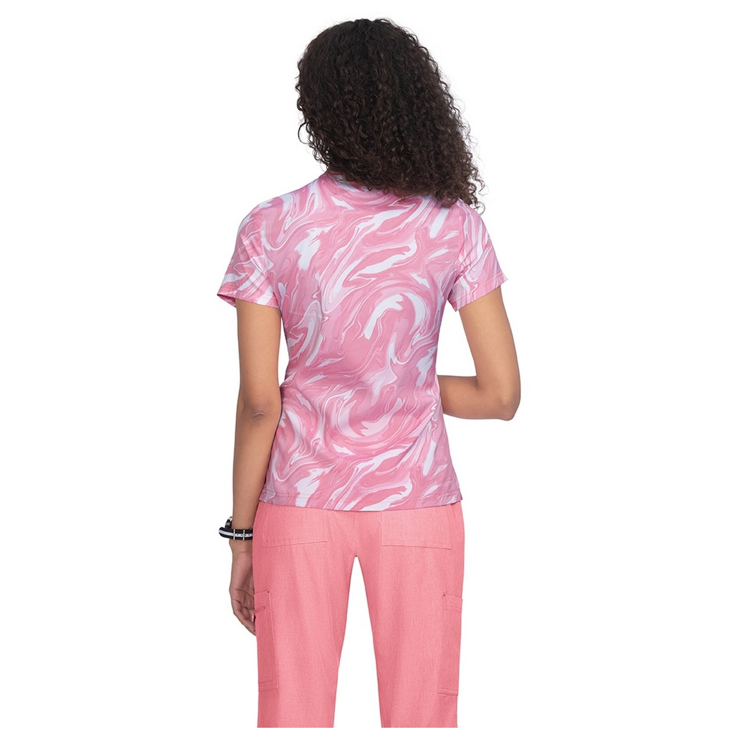 384PR koi Basics Leslie Haut Imprimé - Soft Pink All Over Marble