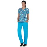 384PR koi Basics Leslie Print Top - Chicks and Bunnies