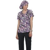 384PR koi Basics Leslie Print Top - Wisteria All Over Marble