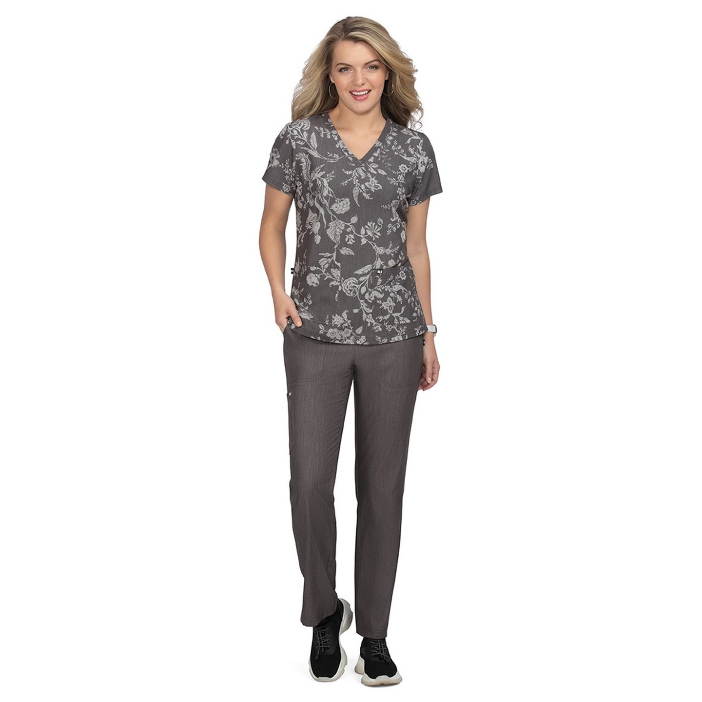 1029PR koi Next Gen Early Energy Top - Ikat Floral Rose