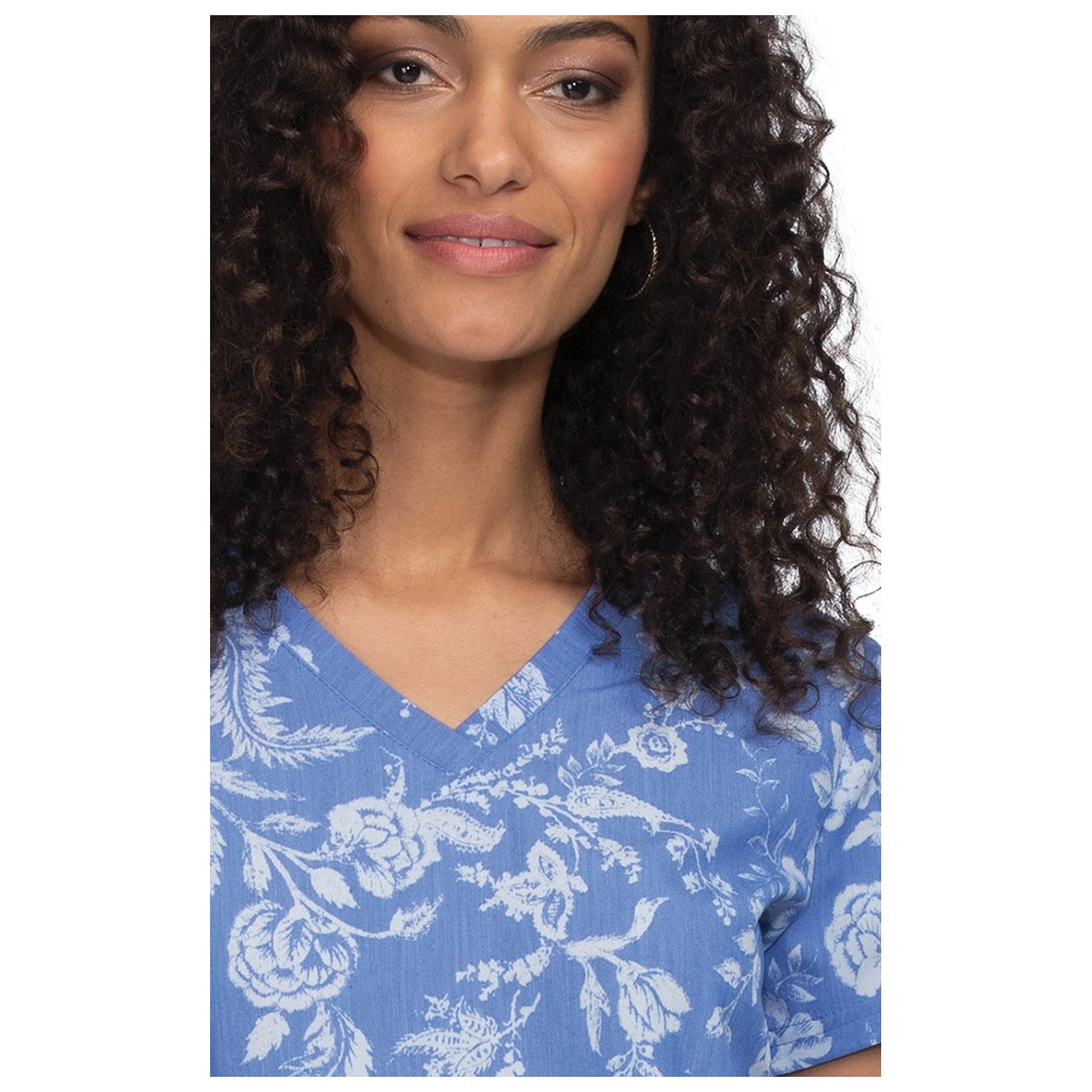 1029PR koi Next Gen Early Energy Top - Ikat Floral Rose