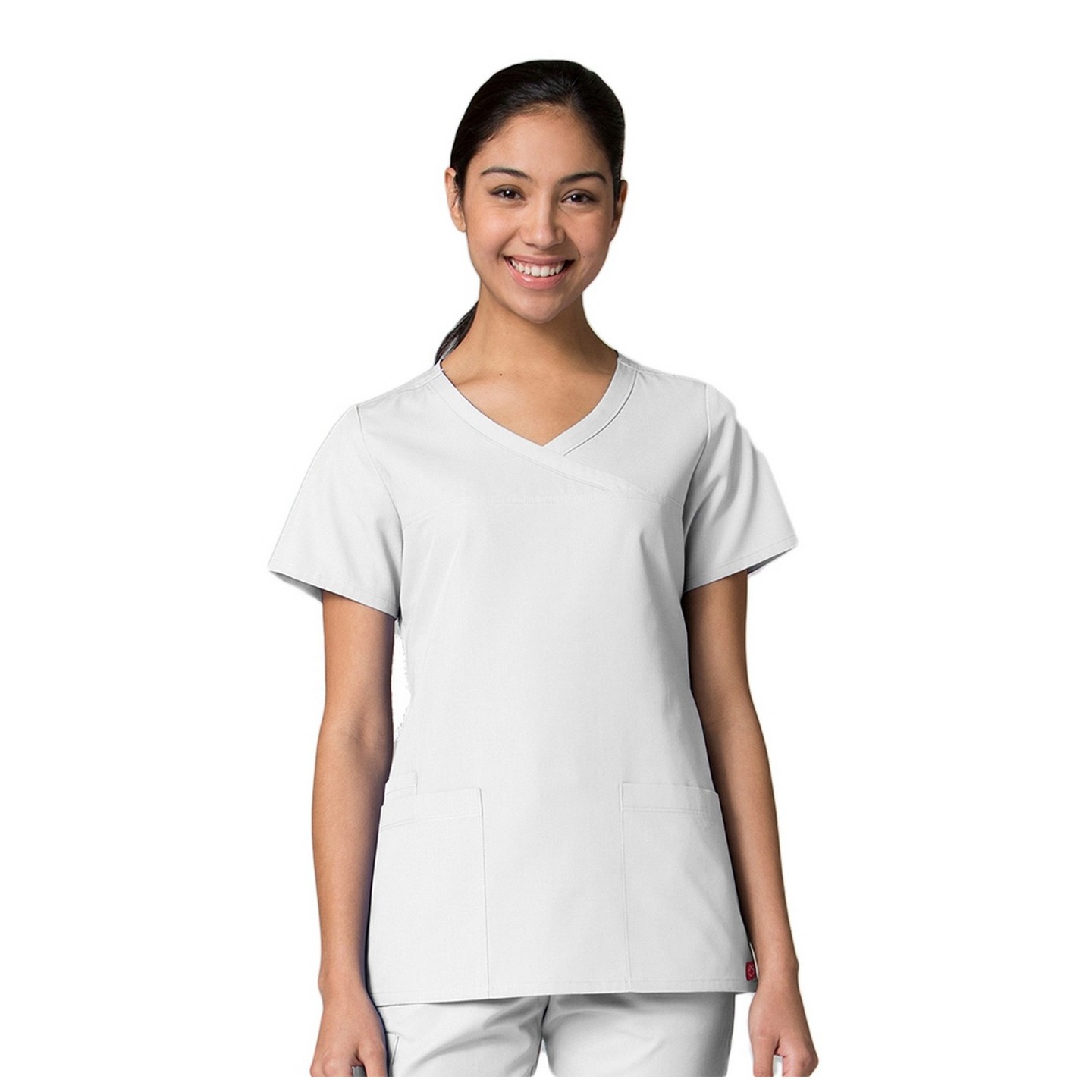 1726 Red Panda - Haut Mock Wrap courbée pour femmes