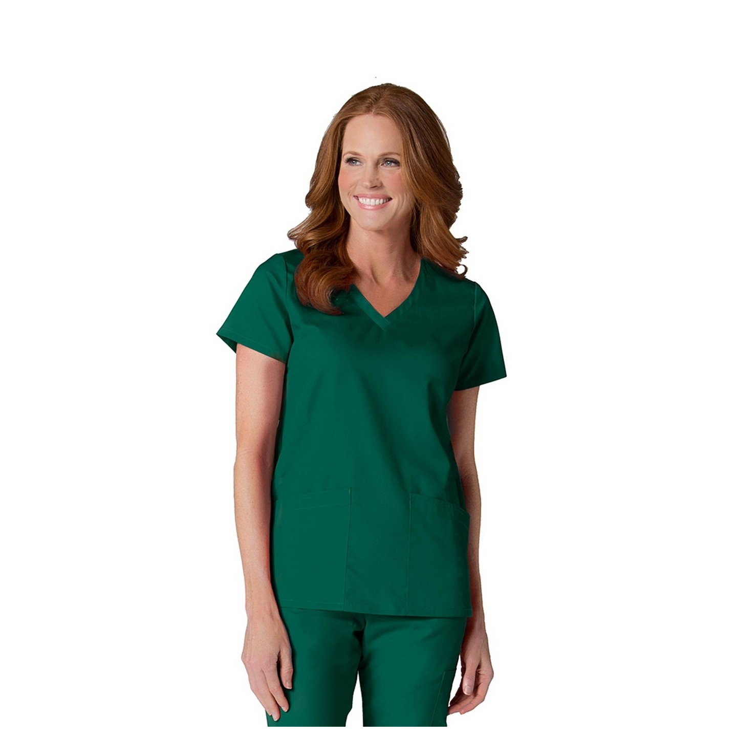 1738 Maevn Scrubs EON Active Back Mesh Panel Shaped V-Neck Top