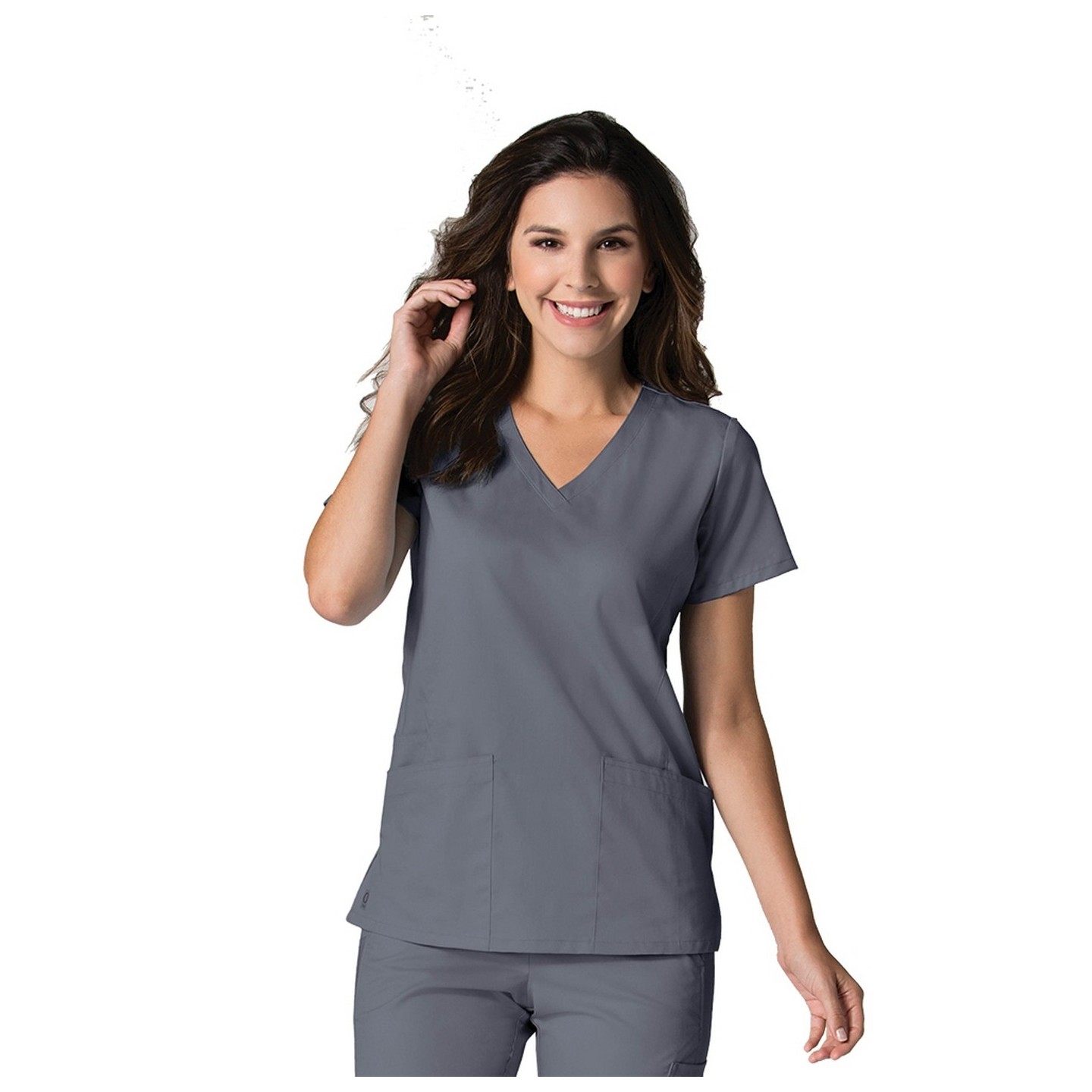 1738 Maevn Scrubs EON Active Back Mesh Panel Shaped V-Neck Top