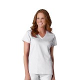 1738 Maevn Scrubs EON Active Back Mesh Panel Shaped V-Neck Top