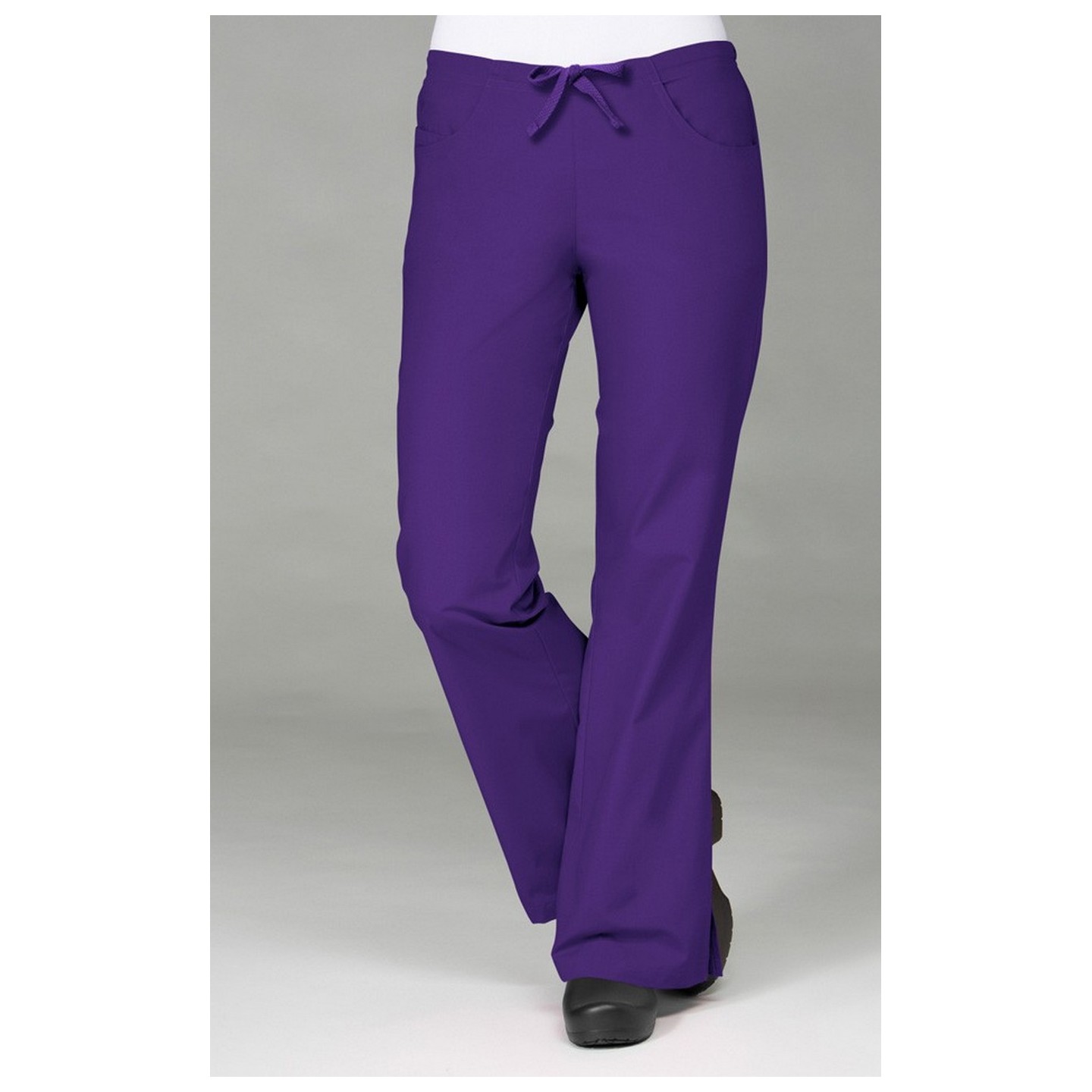 9026 Maevn CORE - Half Back Elastic & Drawstring Flare Pant - Purple