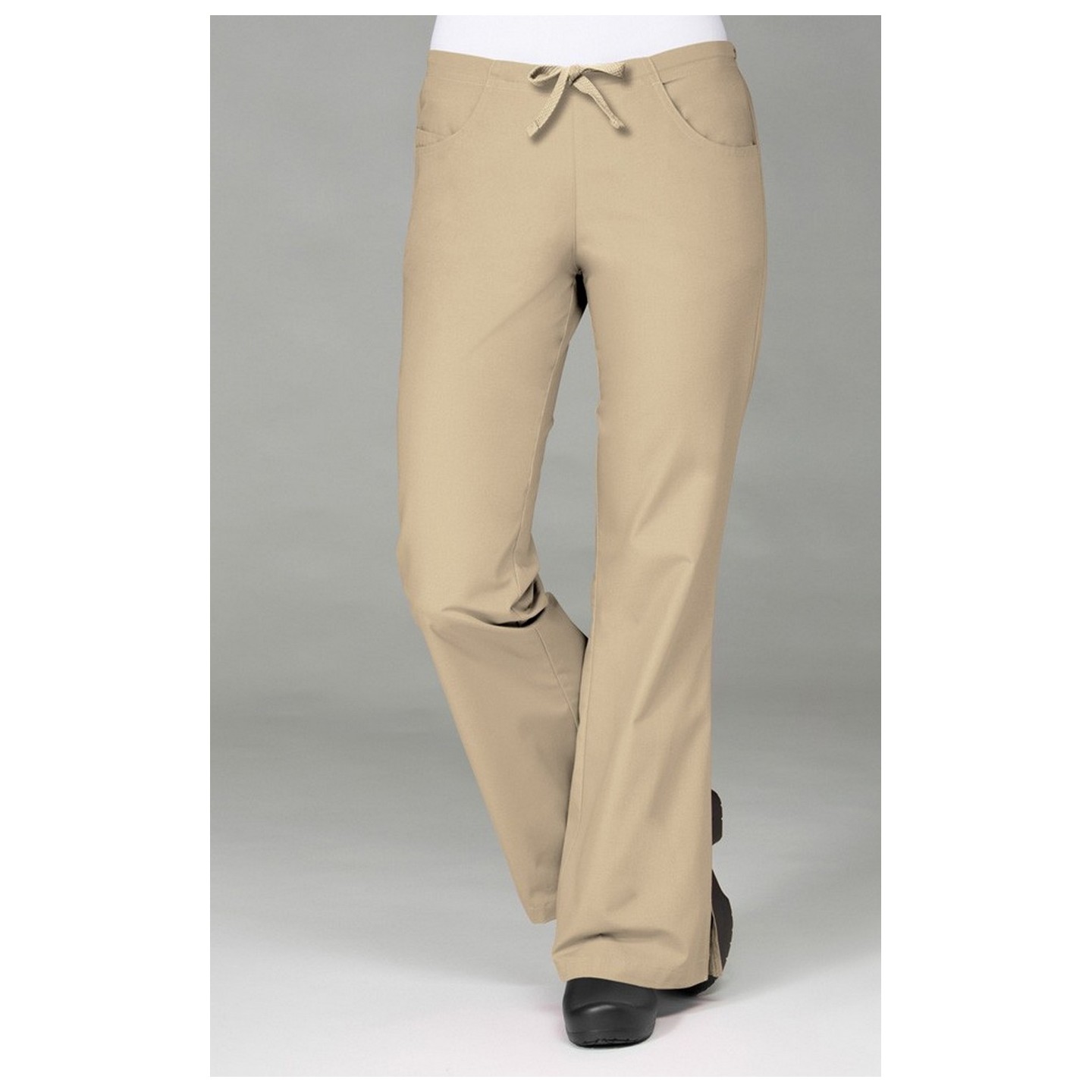 9026 Maevn CORE - Pantalon évasé avec cordon et demi élastique au dos - Khaki