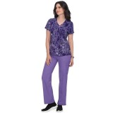 384PR koi Basics Leslie Print Top - Denim Patch